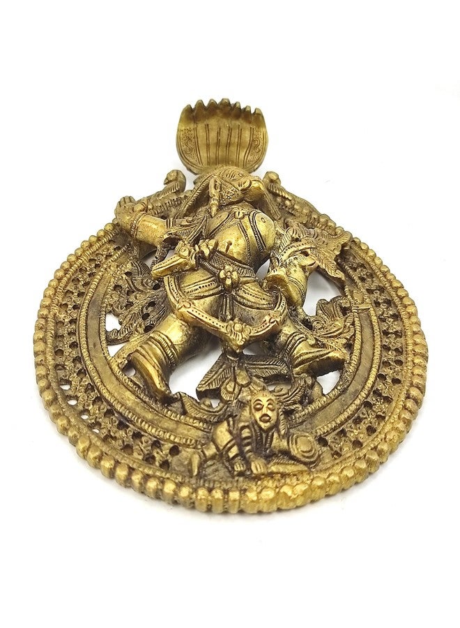 Plus Value Sankat Mochan Bahubali Hanuman Yantra Pure Brass Idol Vastu Remedies Products for South, SW Facing Main Door Home, Office, Shop, Business Entrance Decor Gifting (Size 8 x 6.5 Inches) - Image 5